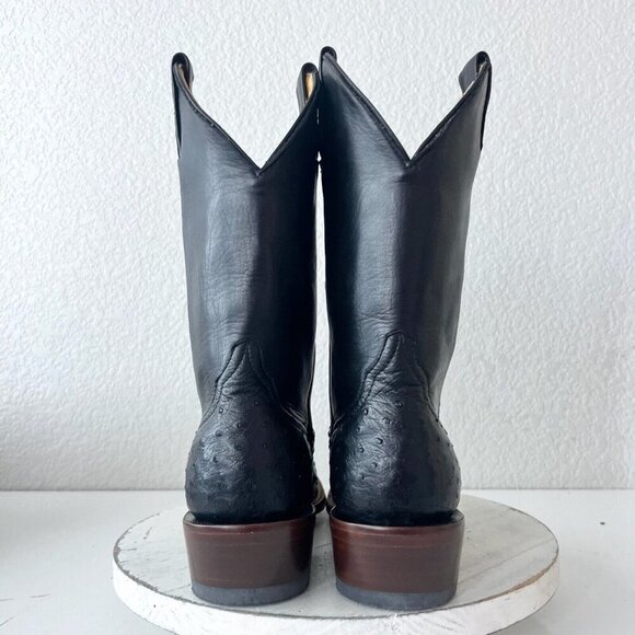 Rod Patrick Womens Cowboy Boots 9B Black Full Quill Ostrich Western Cowgirl Boot - Picture 3 of 12